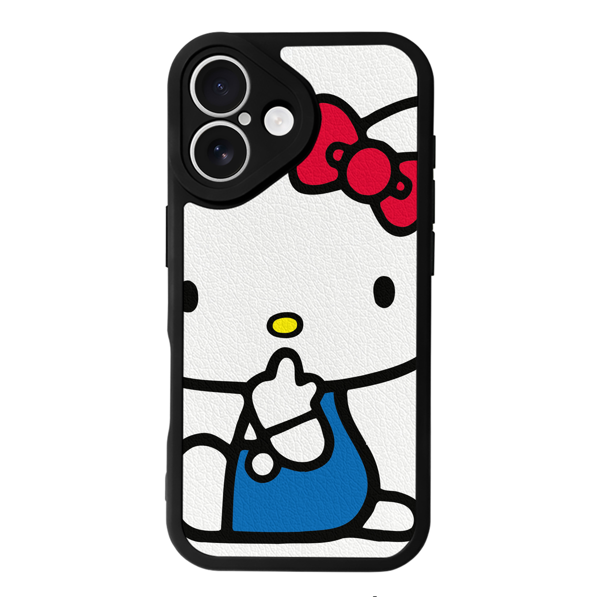 （画像用） Hello Kitty ハローキティ 【iPhone 16シリーズ対応】シリコンスマホケース（レザー調） 材質：シリコン